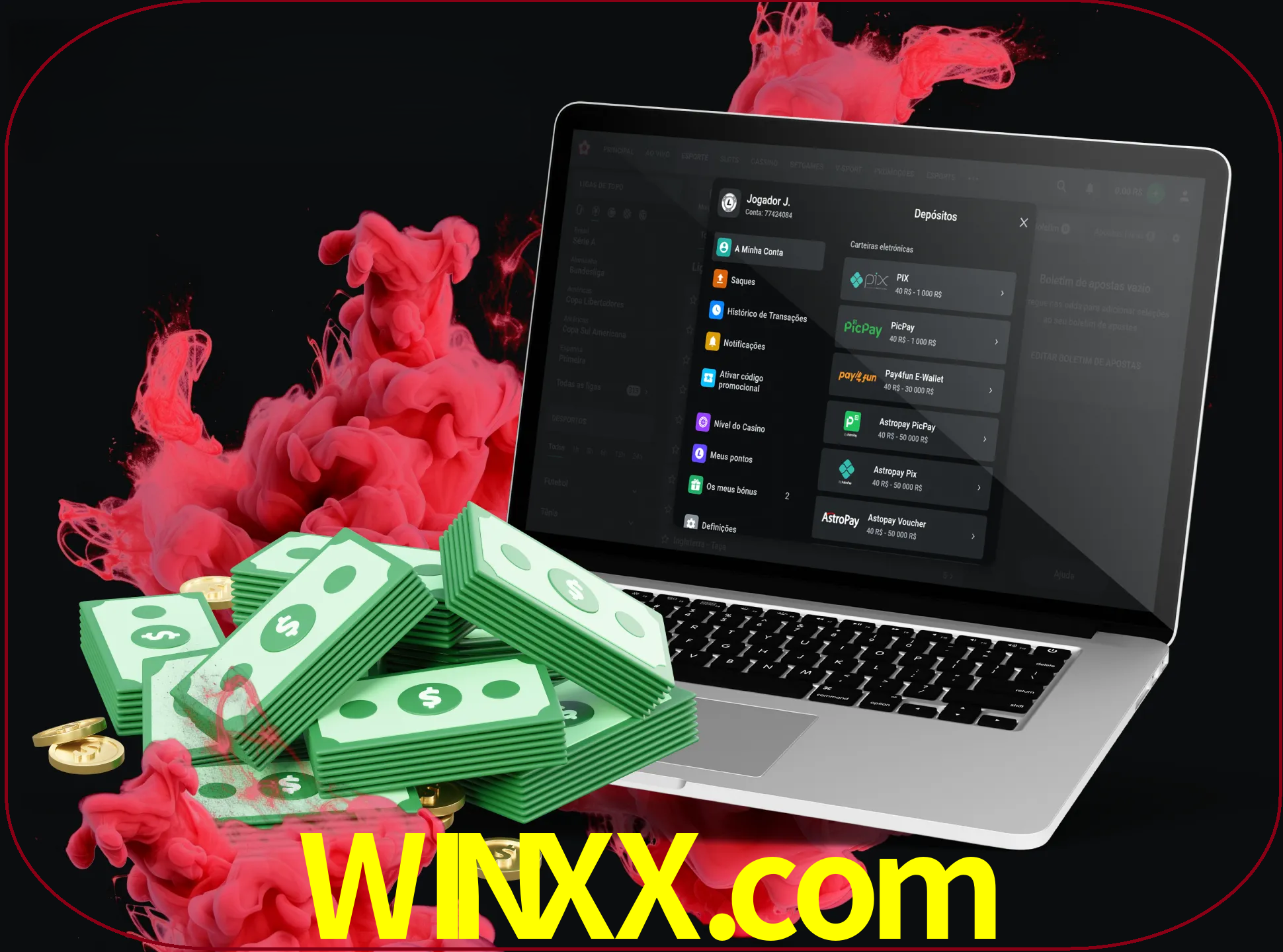 Para efetuar um depósito na sua conta winxx, basta escolher o método de depósito e especificar o montante.