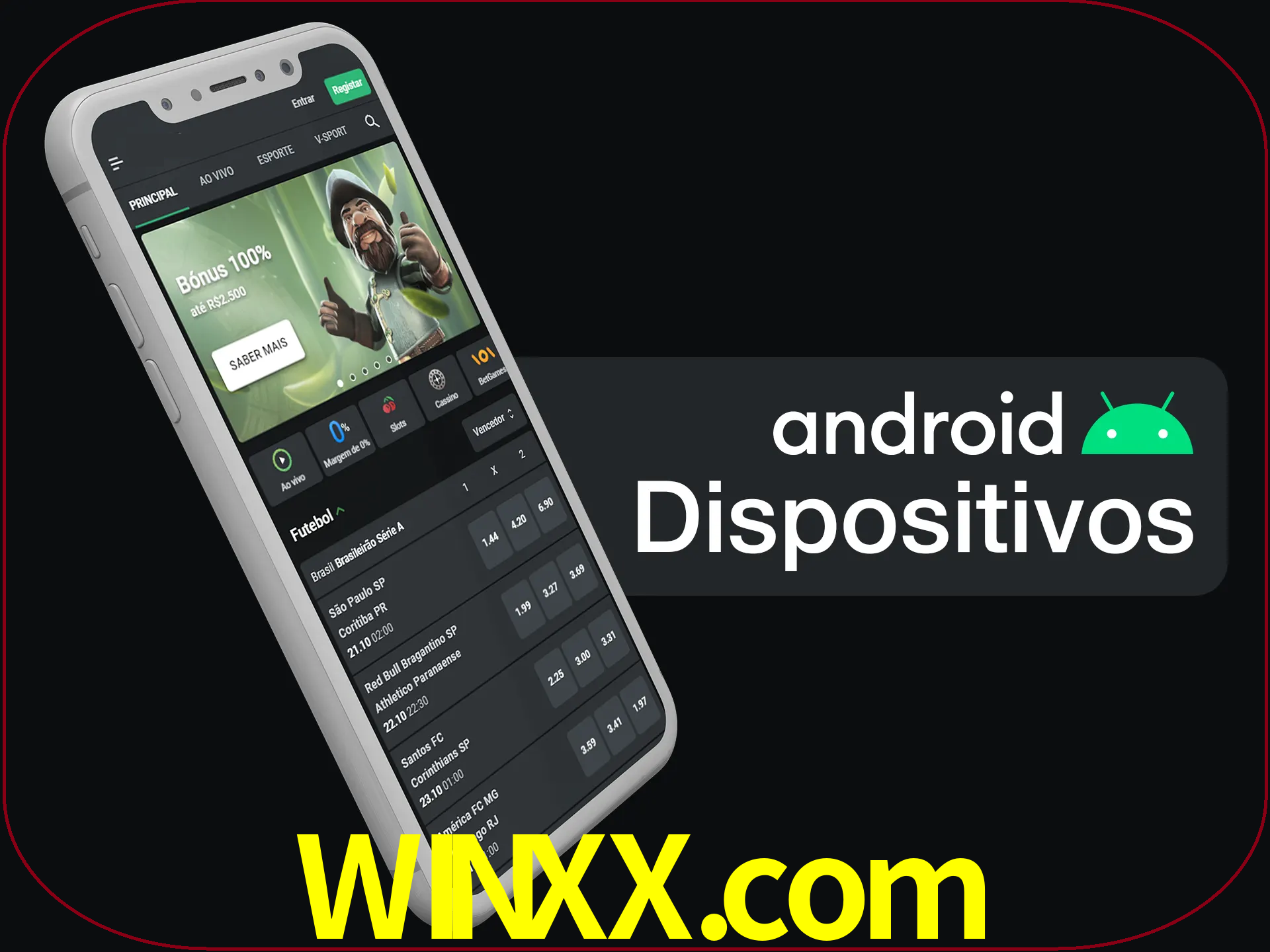 O aplicativo suporta a maioria de todos os dispositivos Android.