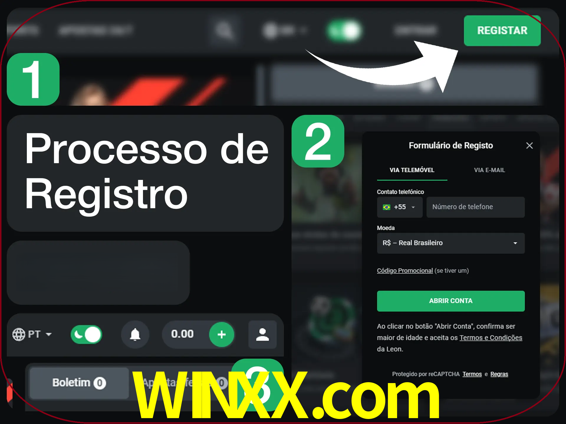 O processo de registro na LeonBet é simples.